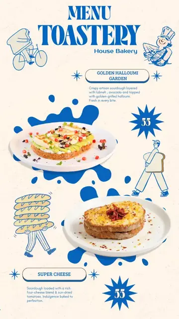 Toastery House Bakery menu highlight